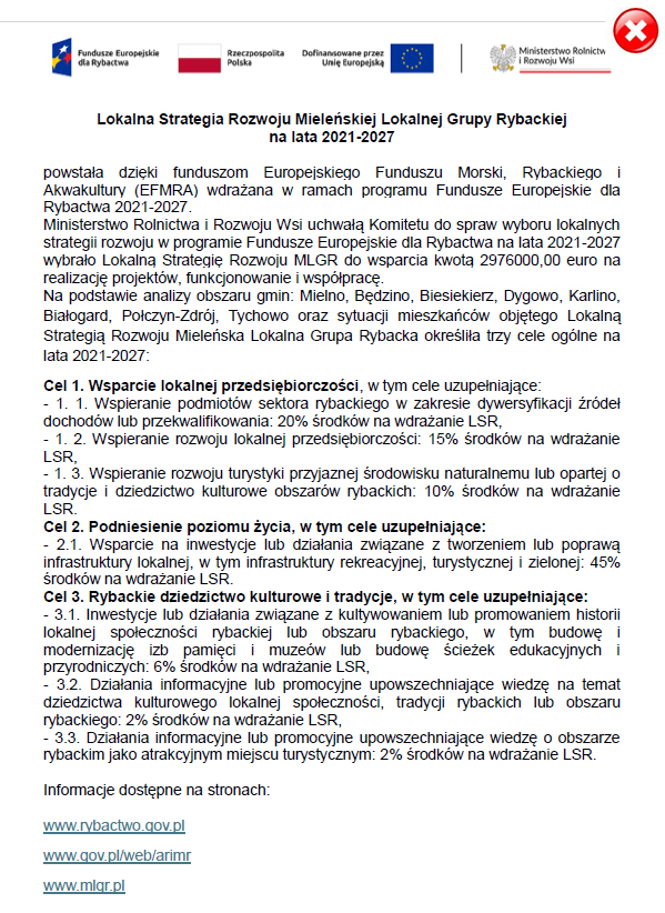 MLGR - Mieleńska Lokalna Grupa Rybacka